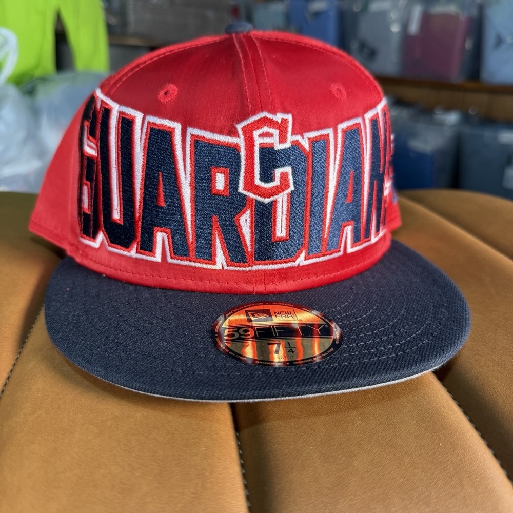 NEW New Era 59Fifty Cleveland Guardians Satin Fitted Hat Size 7 1/4 Cap